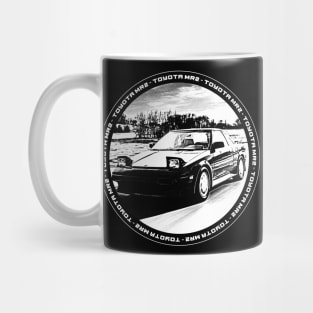 TOYOTA MR2 MK1 Black 'N White 4 (Black Version) Mug